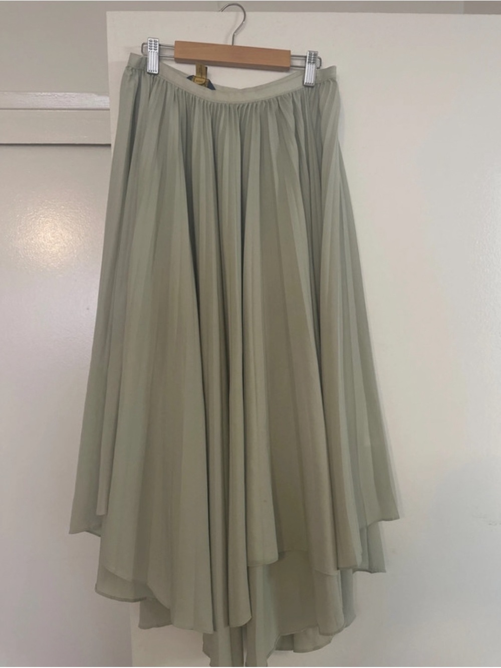 Polo by Ralph Lauren Light Sage Chiffon High-Low Skirt
